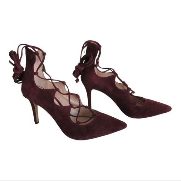 Vince Camuto Shoes - Vince Camuto Barsha Lace Up Suede Heels